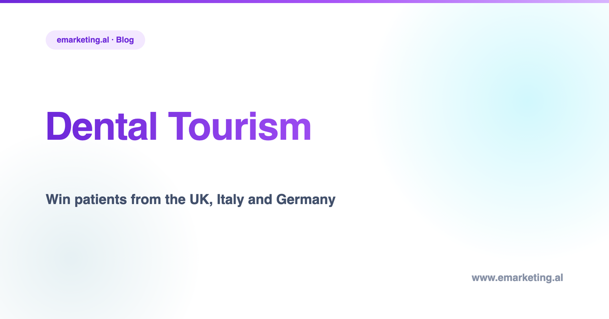 Dental Tourism Marketing Albania: Win UK & German Patients